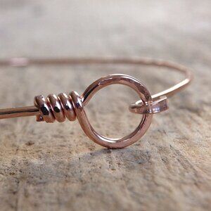 Rose Gold Lasso Bangle Bracelet Western Southwestern Rodeo Coastal Cowgirl
